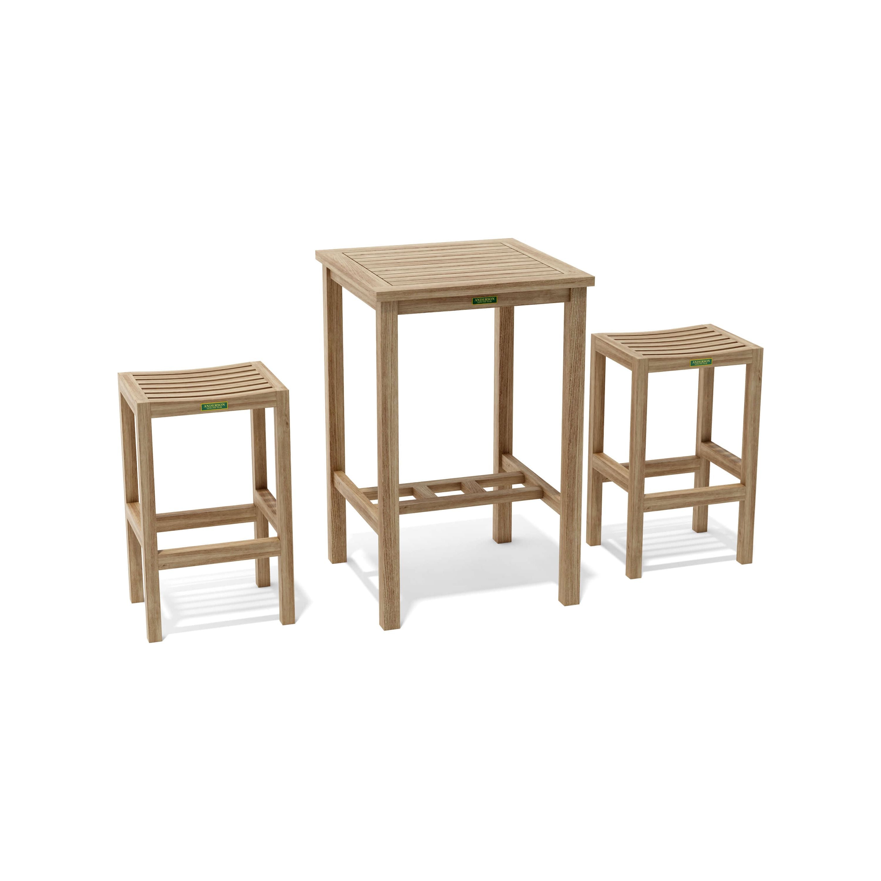Anderson Teak Bahama Montego 3-Pieces Square Bar Set Set-113A