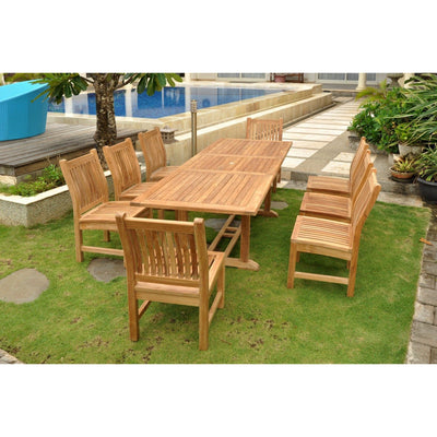 Anderson Teak Bahama Sahara 9-Pieces 8' Rectangular Dining Set Set-81