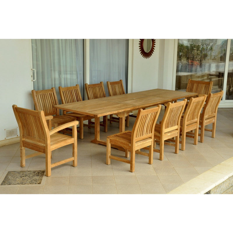 Anderson Teak Bahama Sahara 11-Pieces 10' Rectangular Dining Set Set-89