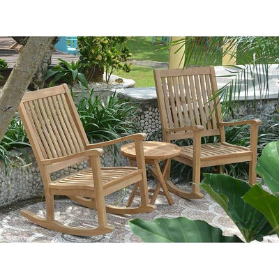 Anderson Teak Del-Amo Bahama 3-Pieces Set with Folding Round Side Table Set-47