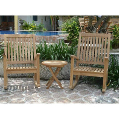 Anderson Teak Del-Amo Bahama 3-Pieces Set with Folding Round Side Table Set-47