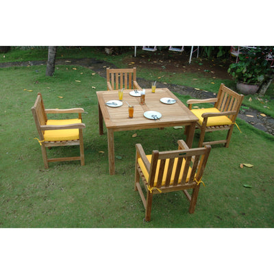 Anderson Teak Windsor Classic Armchair 5-Pieces Dining Table Set Set-101A