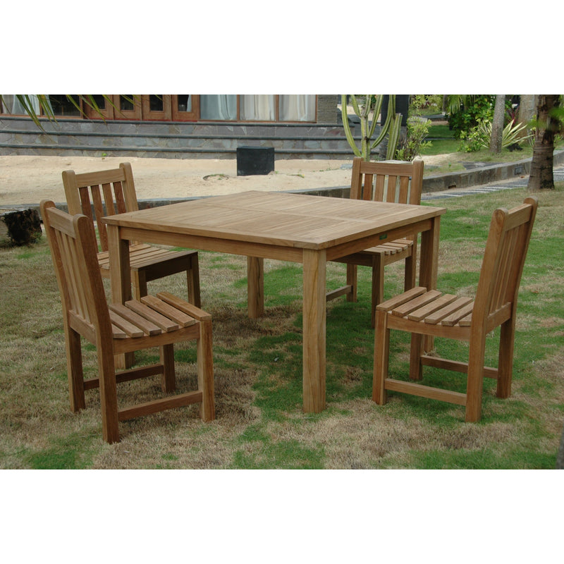 Anderson Teak Windsor Classic Side Chair 5-Pieces Dining Table Set Set-101B