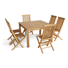 Anderson Teak Windsor Classic Chair 7-Pieces Folding Dining Set Set-104