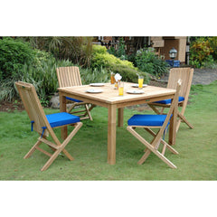 Anderson Teak Windsor Comfort Chair 5-Pieces Folding Dining Set Set-105B