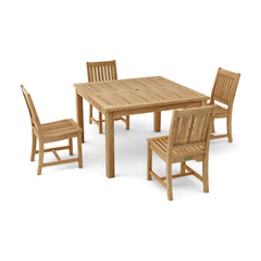 Anderson Teak Windsor Rialto Side Chair 5-Pieces Dining Table Set Set-106B