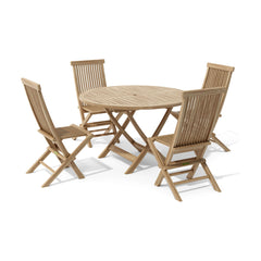 Anderson Teak Classic Bahama 5-Pieces Folding Dining Set Set-107