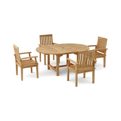 Anderson Teak Bahama Brianna 5-Pieces Extension Dining Set Set-119B