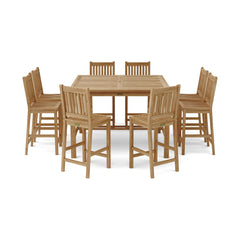 Anderson Teak Windsor Avalon 9-Pieces Square Bar Set Set-121