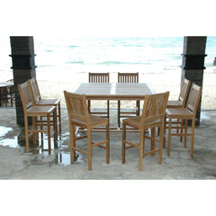 Anderson Teak Windsor Avalon 9-Pieces Square Bar Set Set-121