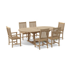 Anderson Teak Bahama Wilshire 7-Pieces Extension Dining Set Set-26