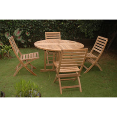 Anderson Teak Andrew Butterfly Folding 5-pieces Dining Set Set-35