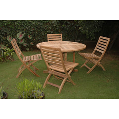 Anderson Teak Andrew Butterfly Folding 5-pieces Dining Set Set-35