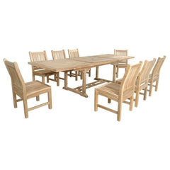 Anderson Teak Bahama Sahara 9-Pieces 10' Rectangular Dining Set Set-79