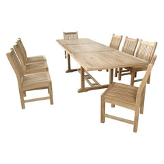 Anderson Teak Bahama Sahara 9-Pieces 10' Rectangular Dining Set Set-79