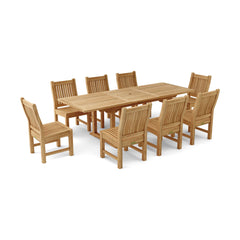 Anderson Teak Bahama Sahara 9-Pieces 8' Rectangular Dining Set Set-81