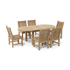 Anderson Teak Bahama Sahara 7-Pieces 8' Rectangular Dining Set Set-82