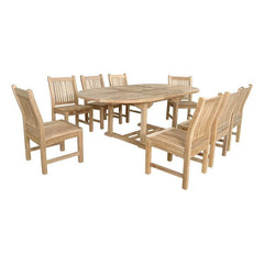 Anderson Teak Bahama Sahara 9-Pieces 87" Oval Dining Set Set-85