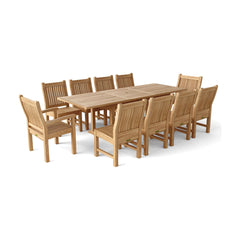 Anderson Teak Bahama Sahara 11-Pieces 8' Rectangular Dining Set Set-88