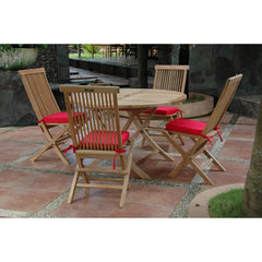 Anderson Teak Classic Bahama 5-Pieces Folding Dining Set Set-107