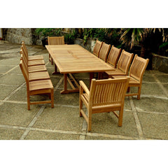 Anderson Teak Valencia Sahara 13-Pieces Rectangular Dining Set Set-90