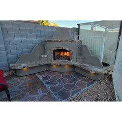 KoKoMo Grills Santa Fe Outdoor Corner Fireplace