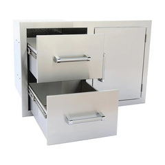 KoKoMo Grills Two Drawer, One Door Combo KO-ALPDC