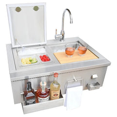 KoKoMo Grills 30" Cocktail Station and Sink KO-30CKT-SNK